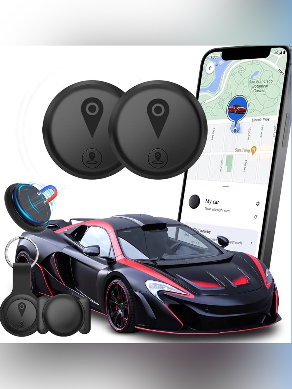 2-Pack Vehicle & Item Trackers – iOS / Apple Find My